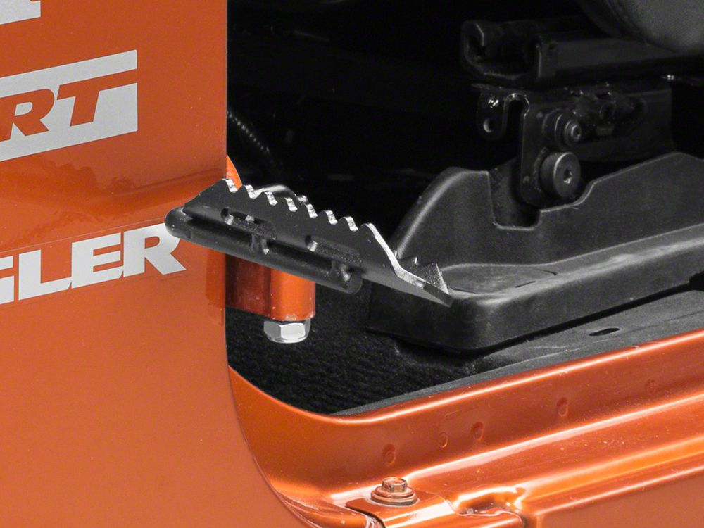 RedRock Foot Pegs; Textured Black (07-18 Jeep Wrangler JK)