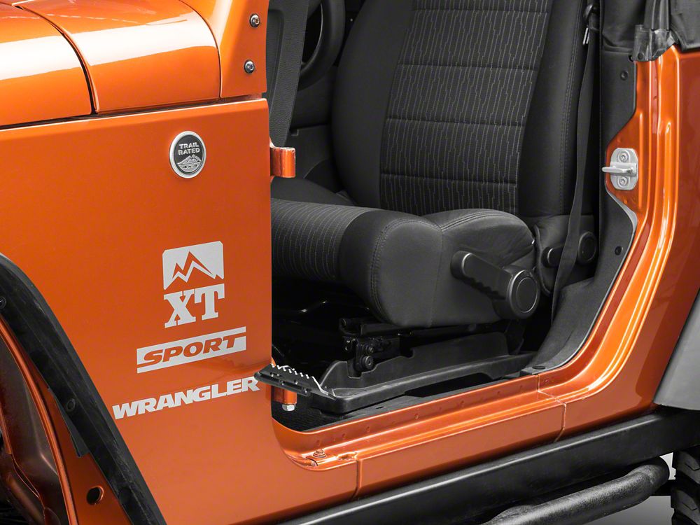 RedRock Foot Pegs; Textured Black (07-18 Jeep Wrangler JK)