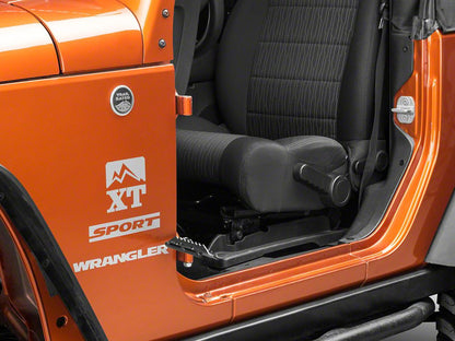 RedRock Foot Pegs; Textured Black (07-18 Jeep Wrangler JK)