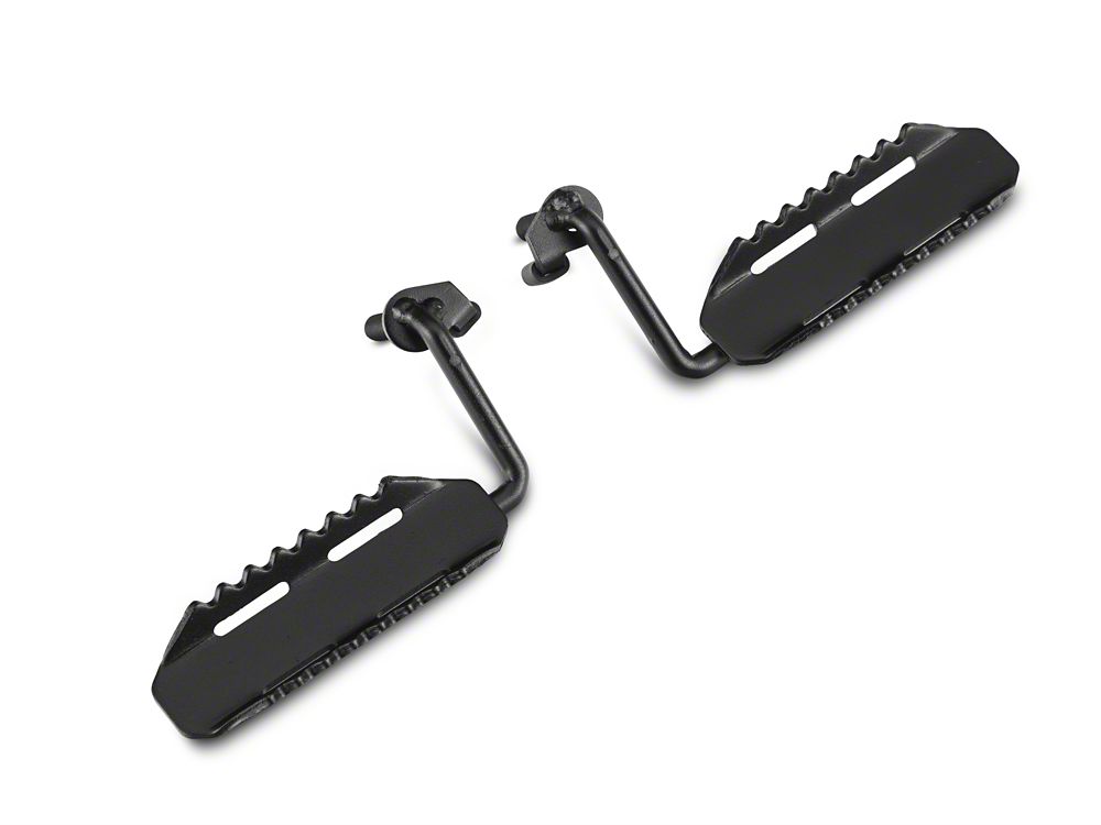 RedRock Foot Pegs; Textured Black (07-18 Jeep Wrangler JK)