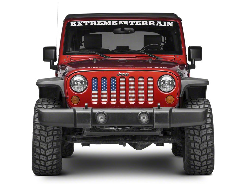 RedRock Mesh Grille Insert; Old Glory (07-18 Jeep Wrangler JK)