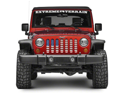 RedRock Mesh Grille Insert; Old Glory (07-18 Jeep Wrangler JK)