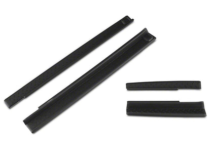 RedRock Diamond Pattern Door Entry Guards; Black (07-18 Jeep Wrangler JK)