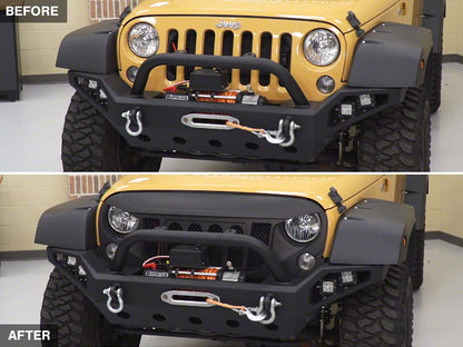 RedRock Avenger Grille; Matte Black (07-18 Jeep Wrangler JK)