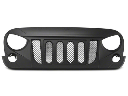 RedRock Avenger Grille; Matte Black (07-18 Jeep Wrangler JK)
