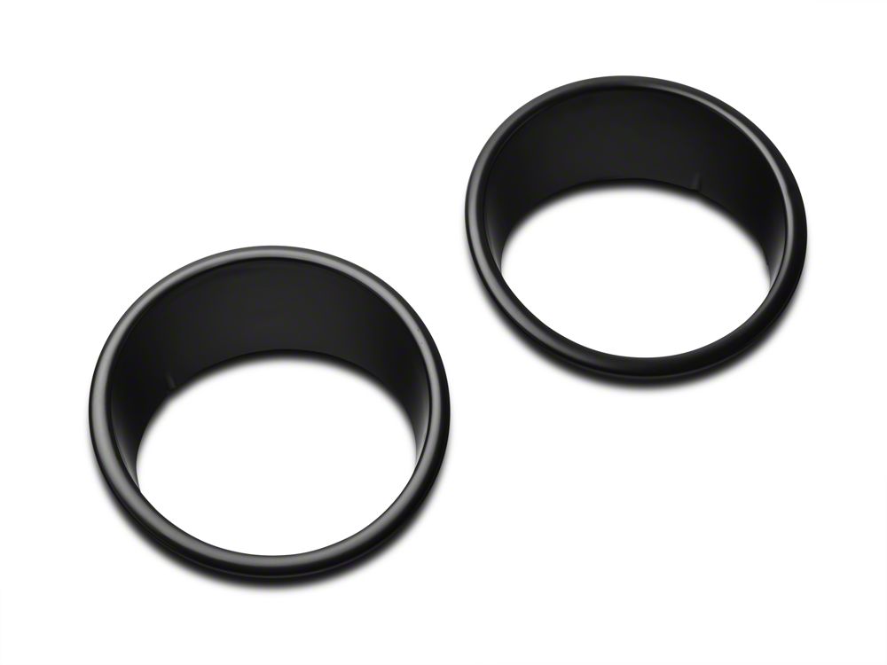 RedRock Headlight Bezels; Gloss Black (07-18 Jeep Wrangler JK)