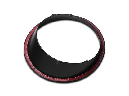 RedRock Headlight Bezels; Gloss Black (07-18 Jeep Wrangler JK)