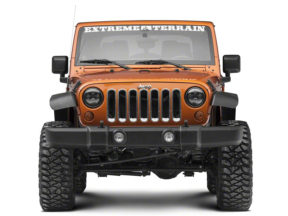 RedRock Grille Inserts; Chrome (07-18 Jeep Wrangler JK)