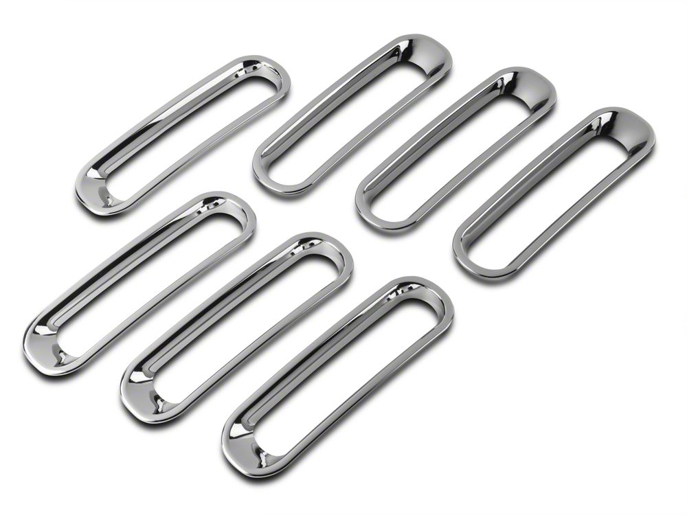RedRock Grille Inserts; Chrome (07-18 Jeep Wrangler JK)