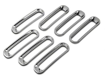 RedRock Grille Inserts; Chrome (07-18 Jeep Wrangler JK)