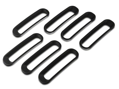 RedRock Grille Inserts; Matte Black (07-18 Jeep Wrangler JK)