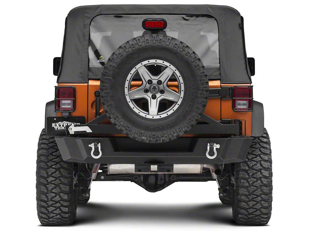 RedRock OE Style Tail Light Guards; Black (07-18 Jeep Wrangler JK)