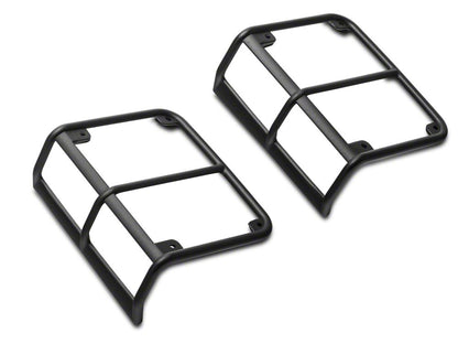 RedRock OE Style Tail Light Guards; Black (07-18 Jeep Wrangler JK)