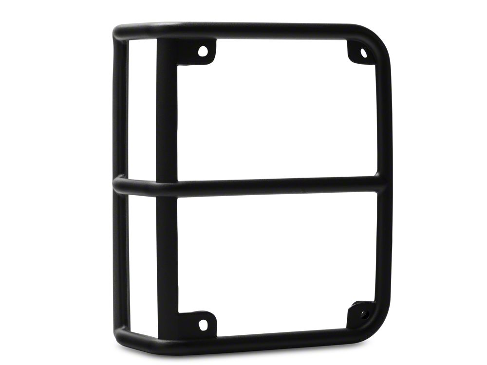 RedRock OE Style Tail Light Guards; Black (07-18 Jeep Wrangler JK)