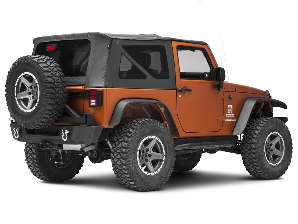 RedRock Tail Light Guards; Black (07-18 Jeep Wrangler JK)