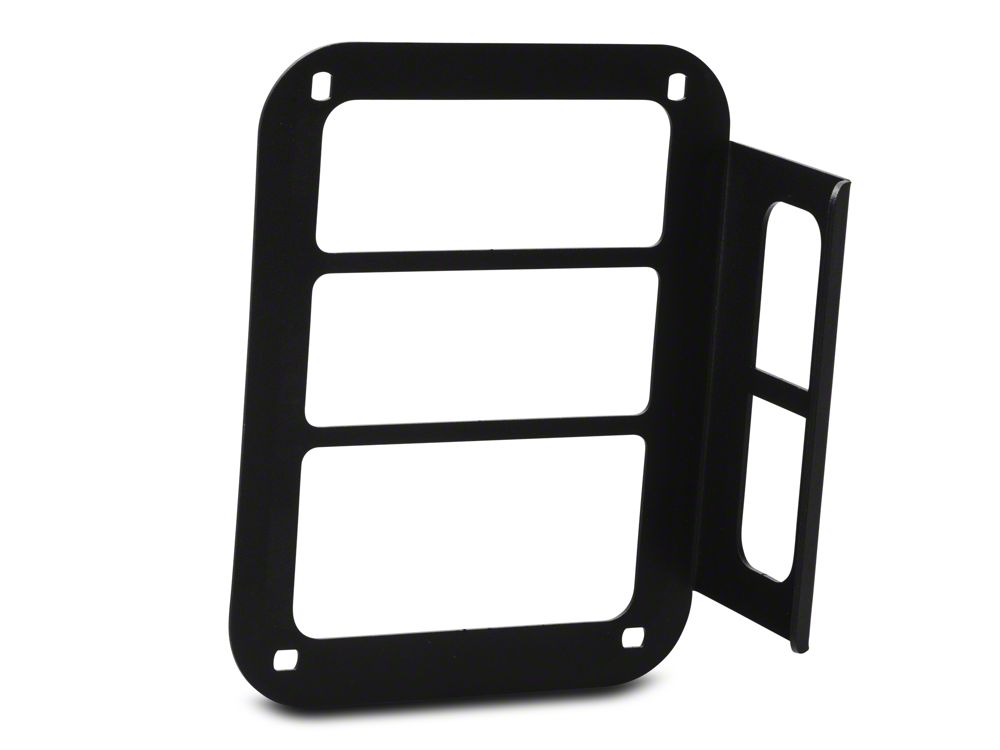 RedRock Tail Light Guards; Black (07-18 Jeep Wrangler JK)