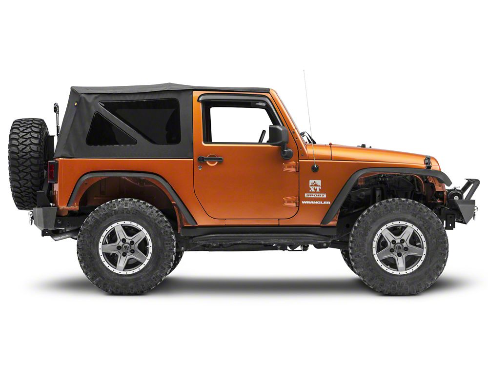 RedRock Rain Guards; Smoke (07-18 Jeep Wrangler JK 2-Door)