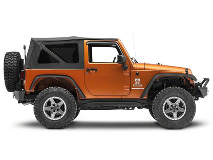 RedRock Rain Guards; Smoke (07-18 Jeep Wrangler JK 2-Door)
