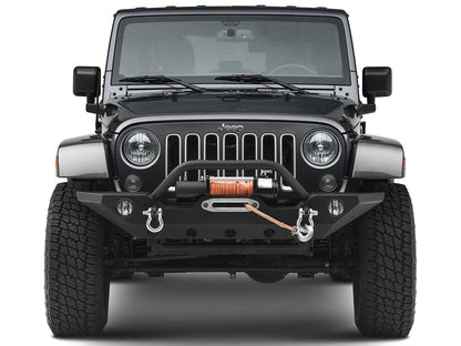 RedRock Euro Fog Light Guards; Black (07-18 Jeep Wrangler JK)