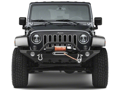 RedRock Euro Headlight Guards; Black (07-18 Jeep Wrangler JK)