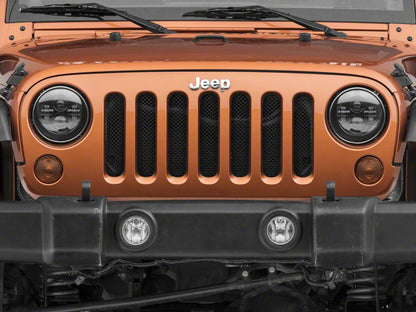 RedRock Wire Mesh Grille Insert; Black (07-18 Jeep Wrangler JK)