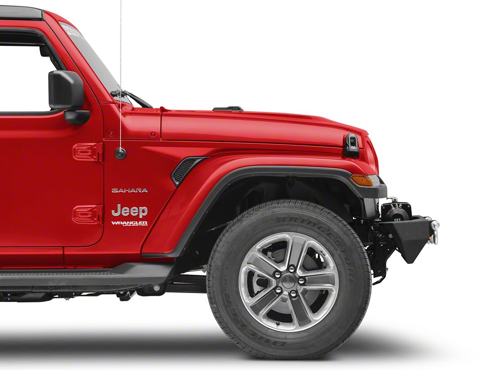 RedRock Stubby Winch Front Bumper with LED Fog Lights (18-25 Jeep Wrangler JL)