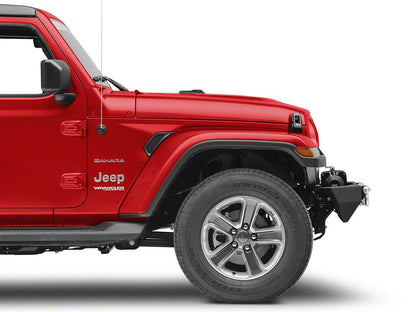 RedRock Stubby Winch Front Bumper with LED Fog Lights (18-25 Jeep Wrangler JL)