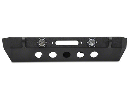 RedRock Stubby Winch Front Bumper with LED Fog Lights (18-25 Jeep Wrangler JL)