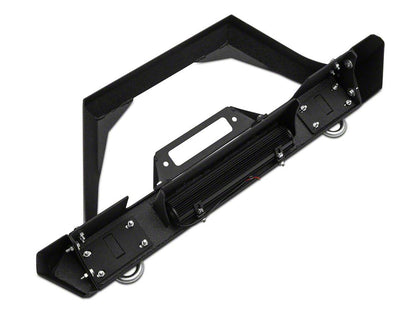 RedRock Max-HD Stubby Winch Front Bumper with LED Light Bar (18-25 Jeep Wrangler JL)