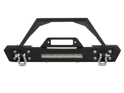 RedRock Max-HD Stubby Winch Front Bumper with LED Light Bar (18-25 Jeep Wrangler JL)