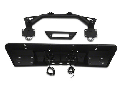 RedRock Stubby Winch Front Bumper with LED Fog Lights and Over-Rider Hoop (18-25 Jeep Wrangler JL)