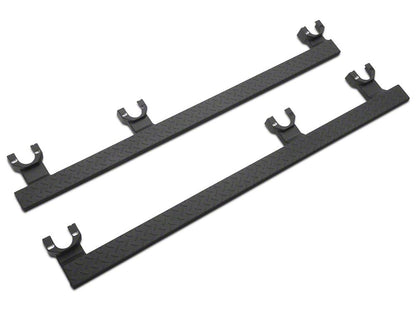 RedRock HD Straight Rocker Steps; Textured Black (07-18 Jeep Wrangler JK 4-Door)