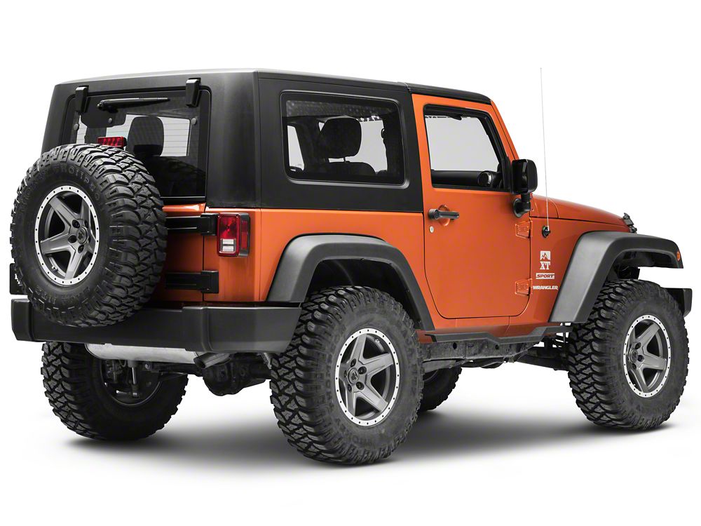 RedRock HD Rocker Steps; Textured Black (07-18 Jeep Wrangler JK 2-Door)