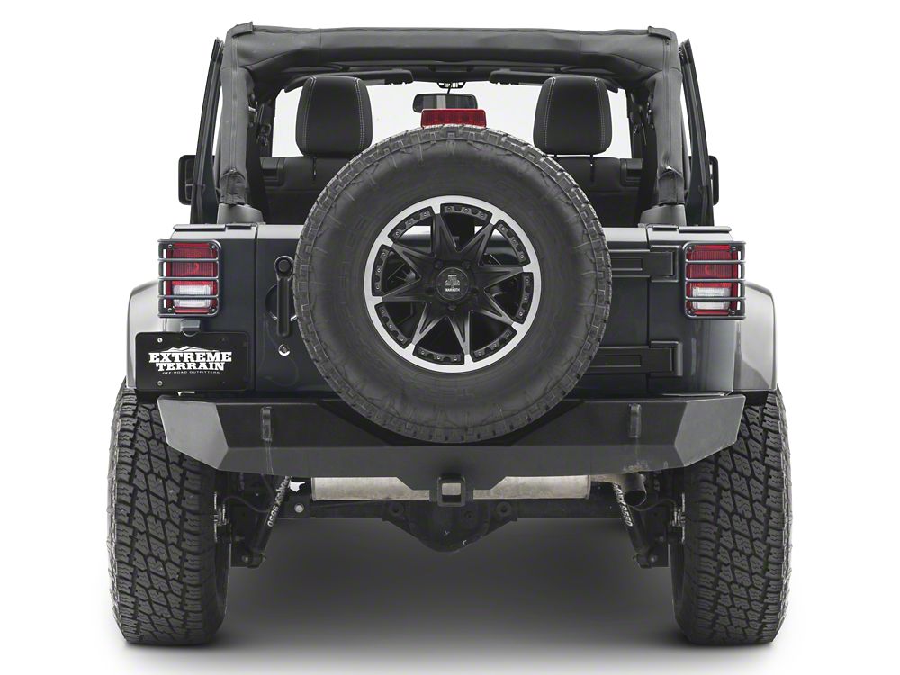 RedRock Tail Light Guards; Matte Black (07-18 Jeep Wrangler JK)