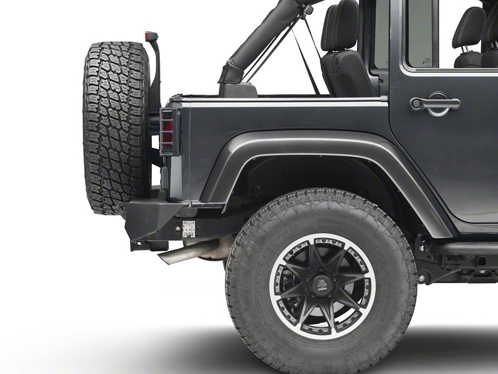 RedRock Tail Light Guards; Matte Black (07-18 Jeep Wrangler JK)