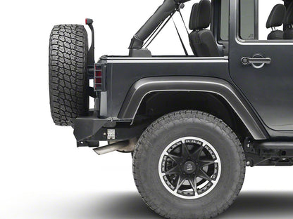 RedRock Tail Light Guards; Matte Black (07-18 Jeep Wrangler JK)