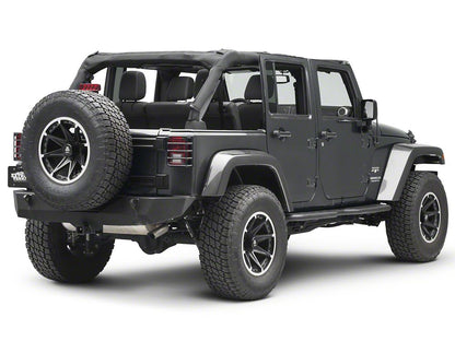 RedRock Tail Light Guards; Matte Black (07-18 Jeep Wrangler JK)