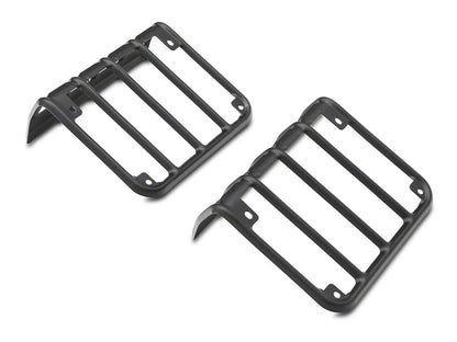RedRock Tail Light Guards; Matte Black (07-18 Jeep Wrangler JK)