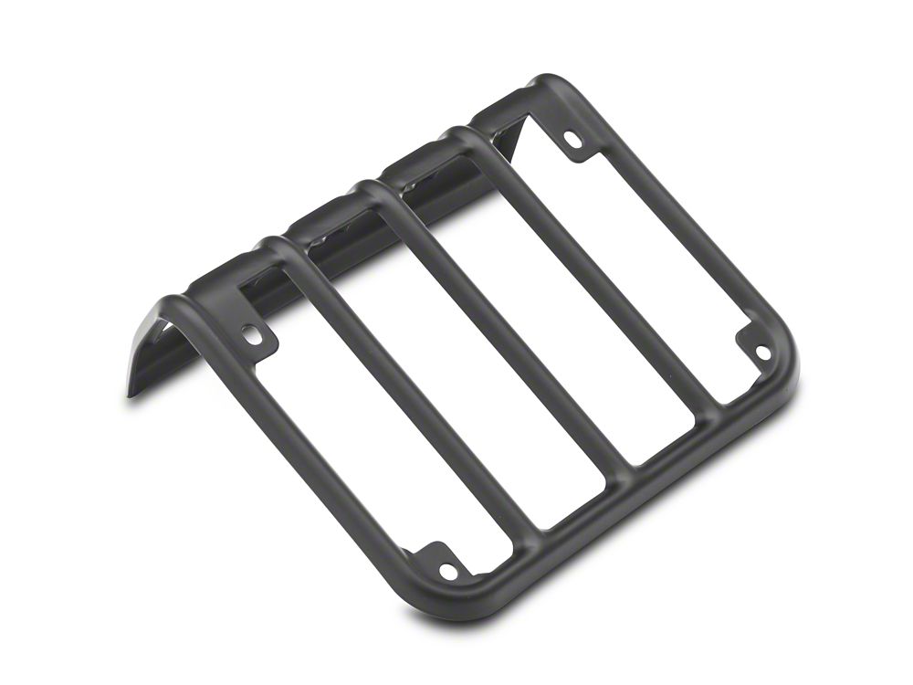 RedRock Tail Light Guards; Matte Black (07-18 Jeep Wrangler JK)