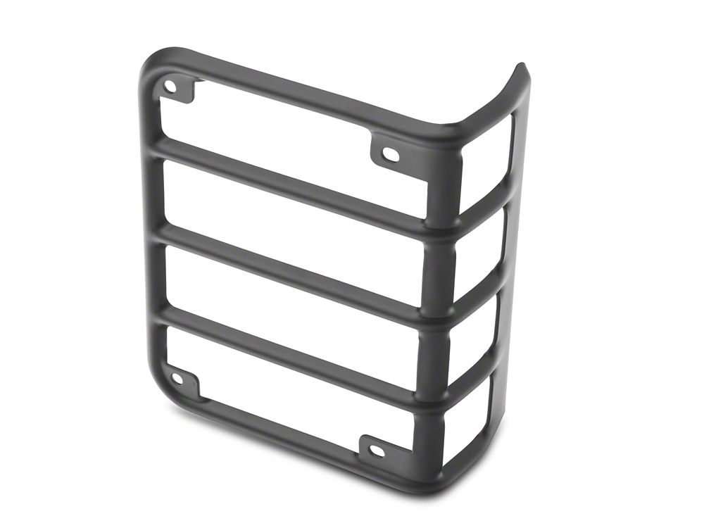 RedRock Tail Light Guards; Matte Black (07-18 Jeep Wrangler JK)