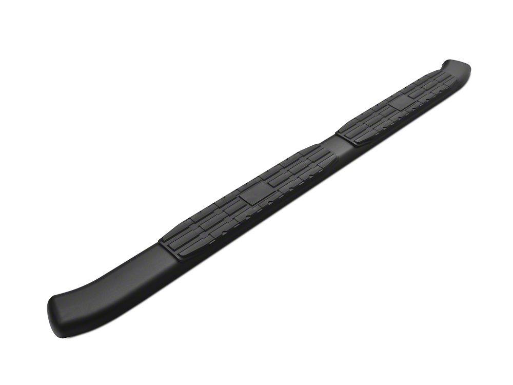 RedRock Pinnacle Oval Bent End Side Step Bars; Fine Textured Black (18-25 Jeep Wrangler JL 4-Door)