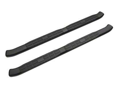 RedRock Pinnacle Oval Bent End Side Step Bars; Fine Textured Black (18-25 Jeep Wrangler JL 4-Door)