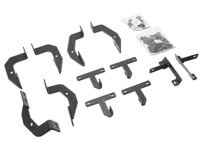 RedRock Pinnacle Oval Bent End Side Step Bars; Textured Black (18-25 Jeep Wrangler JL 4-Door)