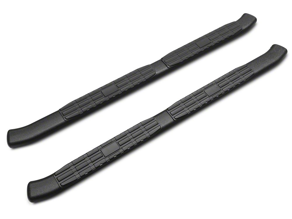 RedRock Pinnacle Oval Bent End Side Step Bars; Textured Black (18-25 Jeep Wrangler JL 4-Door)