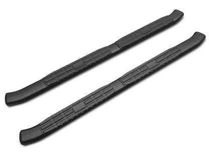 RedRock Pinnacle Oval Bent End Side Step Bars; Textured Black (18-25 Jeep Wrangler JL 4-Door)
