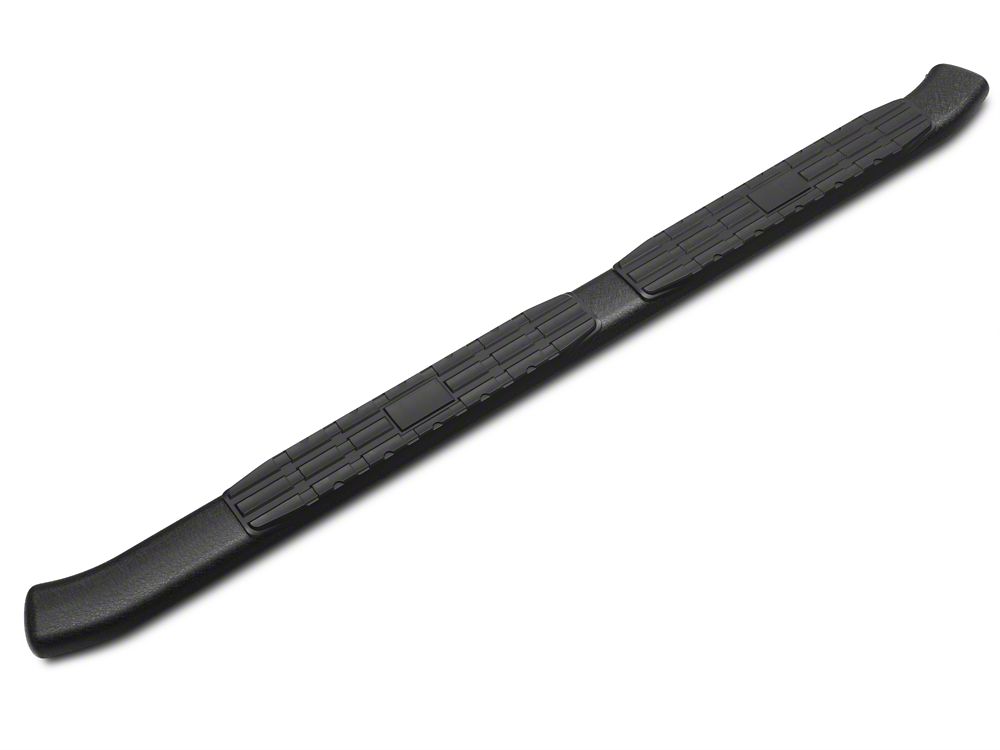 RedRock Pinnacle Oval Bent End Side Step Bars; Textured Black (18-25 Jeep Wrangler JL 4-Door)