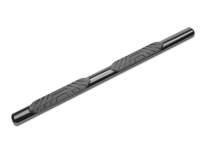 RedRock 4-Inch Oval Straight Side Step Bars; Semi-Gloss Black (18-25 Jeep Wrangler JL 4-Door)