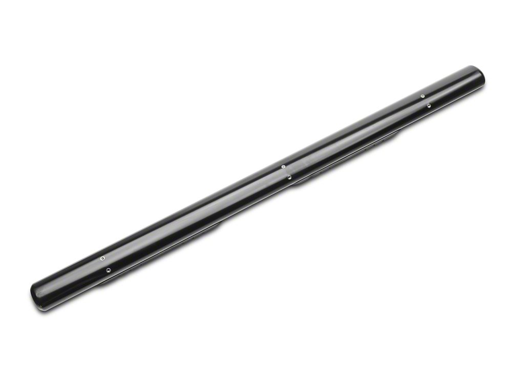 RedRock 4-Inch Oval Straight Side Step Bars; Semi-Gloss Black (18-25 Jeep Wrangler JL 4-Door)