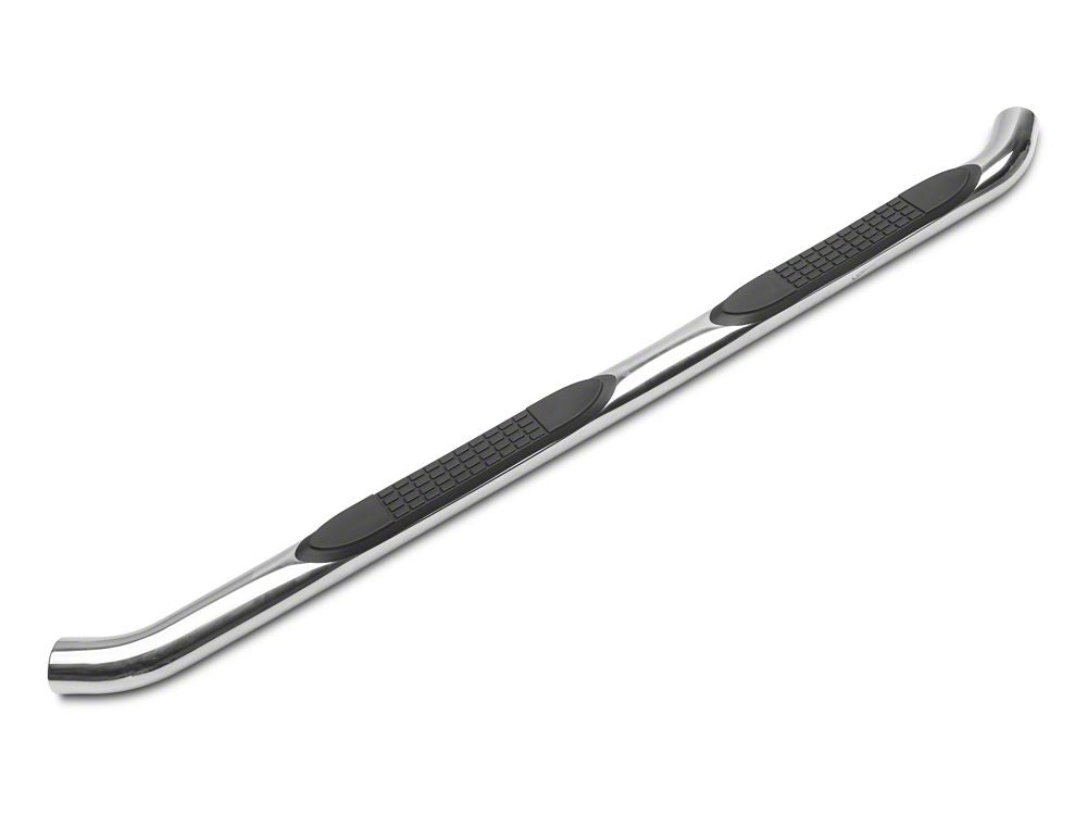 RedRock 3-Inch Round Curved Side Step Bars; Stainless Steel (18-25 Jeep Wrangler JL 4-Door)