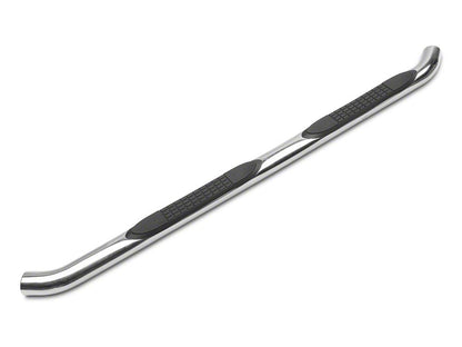 RedRock 3-Inch Round Curved Side Step Bars; Stainless Steel (18-25 Jeep Wrangler JL 4-Door)